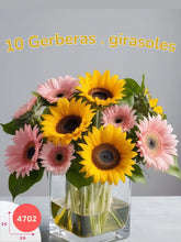 Centro de Mesa Primaveral con Flores Rosas y Girasoles México